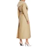 The Real Housewives of Orange County Emily Beige Leather Fur Trench Coat