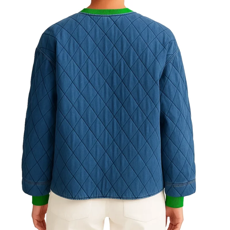 The Today Show 2025 Molly Hunter Blue Quilted Denim Jacket