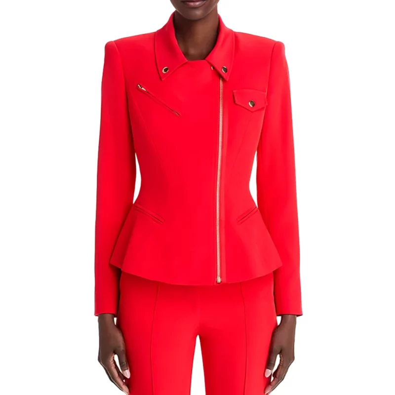 The View JoyBehar Red Moto Jacket