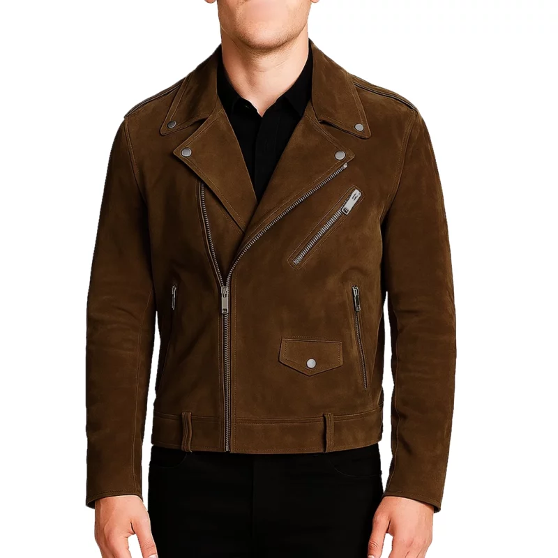 The Voice Season 28 Michael Buble Brown Leather Jacket