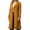 The Watrfront Maria Bello Brown Coat