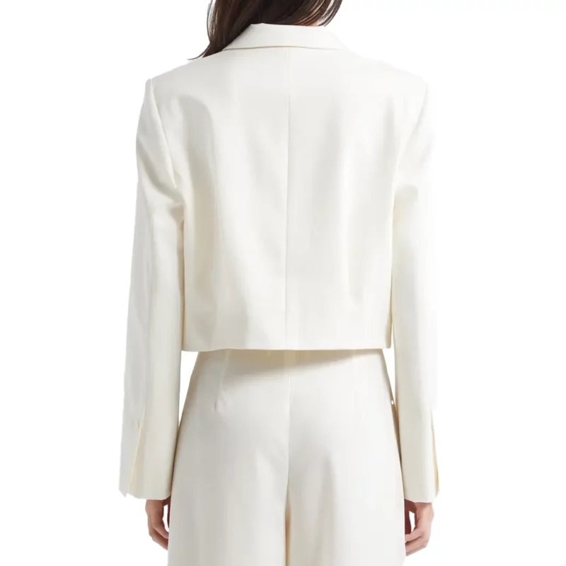 Today 2025 MarthaStewart White Cropped Blazer