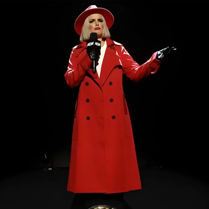Toni Storm AEW Collision 2025 Red Long Coat