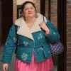 Too Much S01 Megan Stalter Blue Quilted Jacket