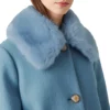 Too Much S01 MeganStalter Fur Collar Blue Coat