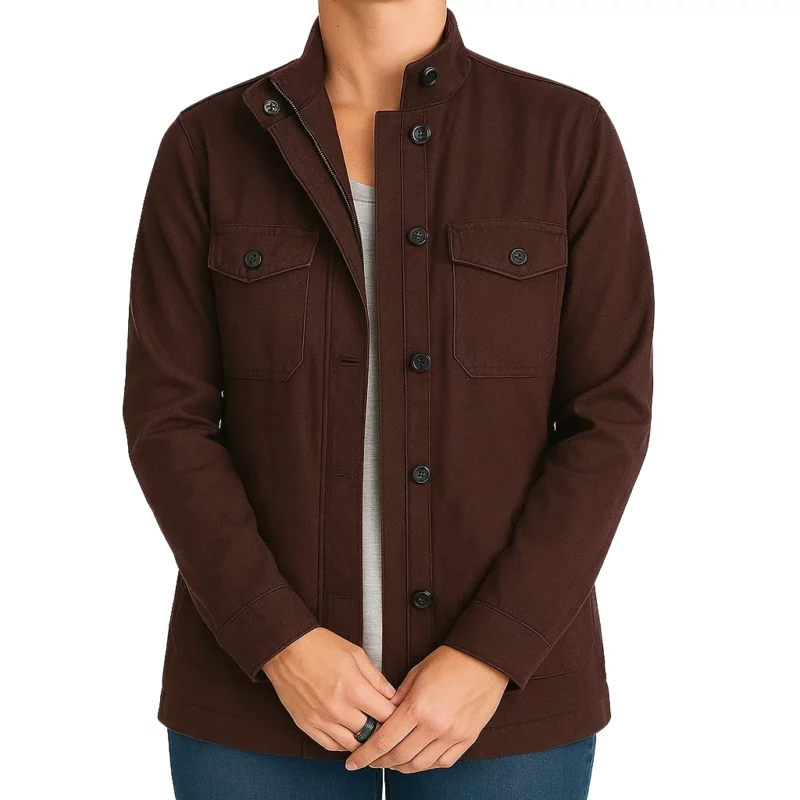 Untamed S01 Rosemarie DeWitt Jill Bodwin Maroon Jacket