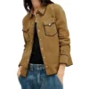 Victoria Moroles Ballard Martina Castro Brown Suede Jacket