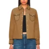 Victoria Moroles Ballard Martina Castro Brown Suede Leather Jacket