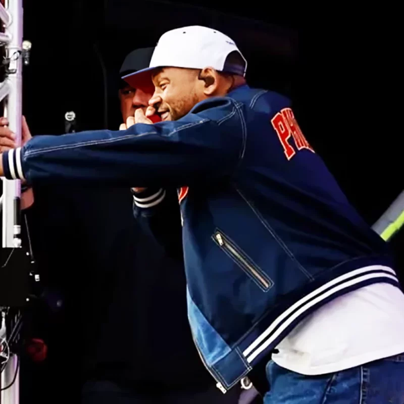 Will Smith Based on a True Story Tour 2025 Blue Denim Jacket
