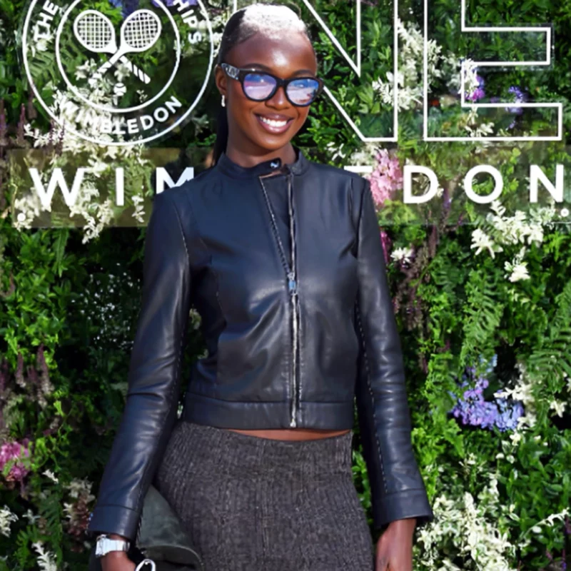 Wimbledon 2025 Leomie Anderson Black Leather Jacket