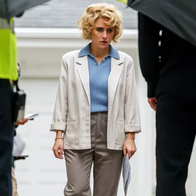 Zora Bennett Paper Tiger 2025 ScarlettJohansson White Cotton Blazer