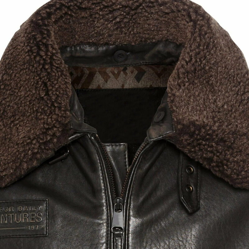 Menâ€™s Brown Fur Collar B3 RAF Sheepskin Jacket