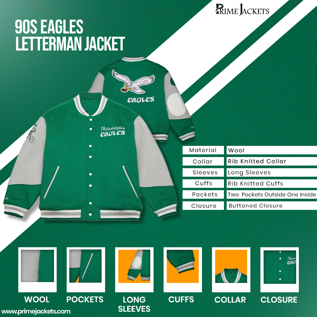 90s Eagles Letterman Collage