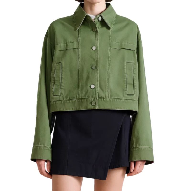 Andrea Bain The Social 2025 Green Cropped Jacket