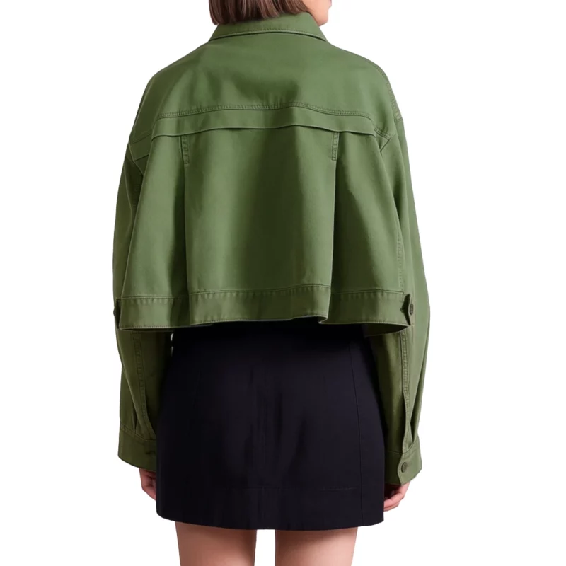 Andrea Bain The Social Green Cropped Jacket