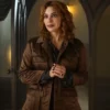 Billie Piper Wednesday S02 Brown Jacket
