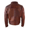 Brando CafÃ© Racer Washed distressed Brown Leather Jacket