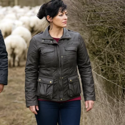 Emmerdale Natalie J. Robb Leather Jacket