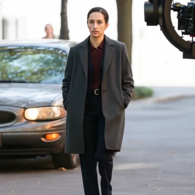 Emmy Rossum NYC 2025 Coat