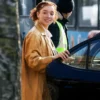 Erin Kellyman Eleanor the Great Leather Coat