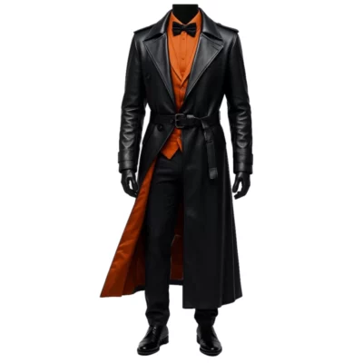 Halloween Spider Web Pumpkin Black Coat