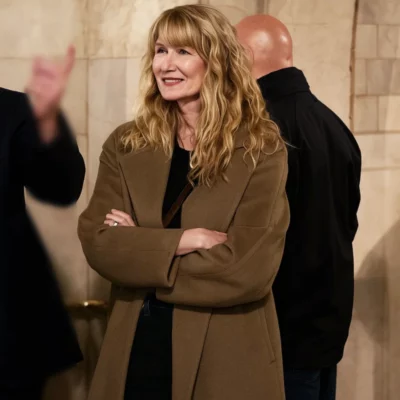 Is This Thing On Laura Dern Brown Coat