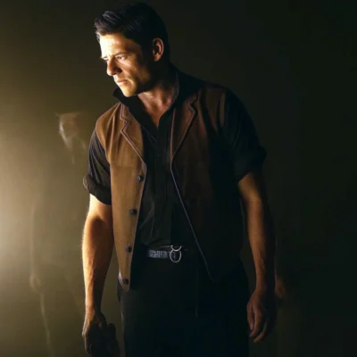 James Norton House of Guinness Leather Vest