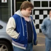 Jeremy Ray Taylor This Too Shall Pass White & Blue Varsity Jacket