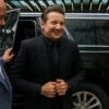 Jeremy Renner Wake Up Dead Man Premiere Suit