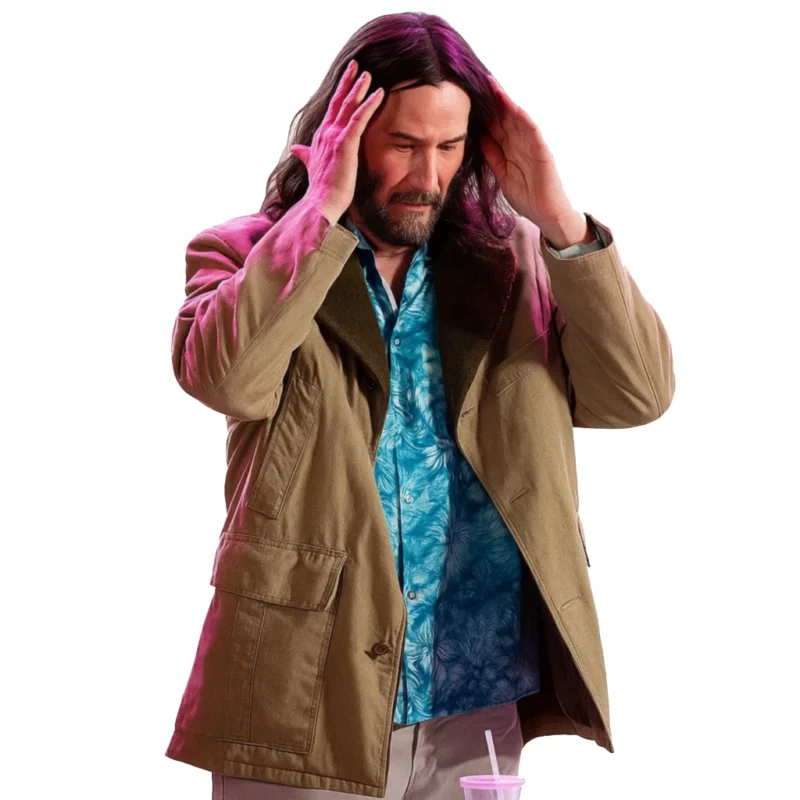 Keanu Reeves Good Fortune 2025 Gabriel Brown Jacket