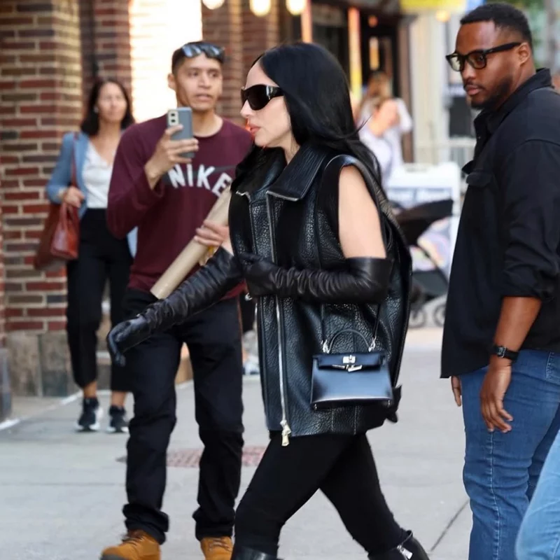 Lady Gaga The Late Show With Stephen Colbert 2025 Leather Vest