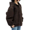 Lilly Lives Alone Shannon Beeby Lilly Brown Hooded Jacket
