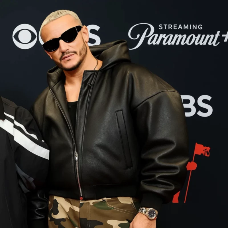 MTV VMAs DJSnake Black Leather Jacket