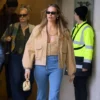 Margot Robbie BBC Radio One Brown Jacket