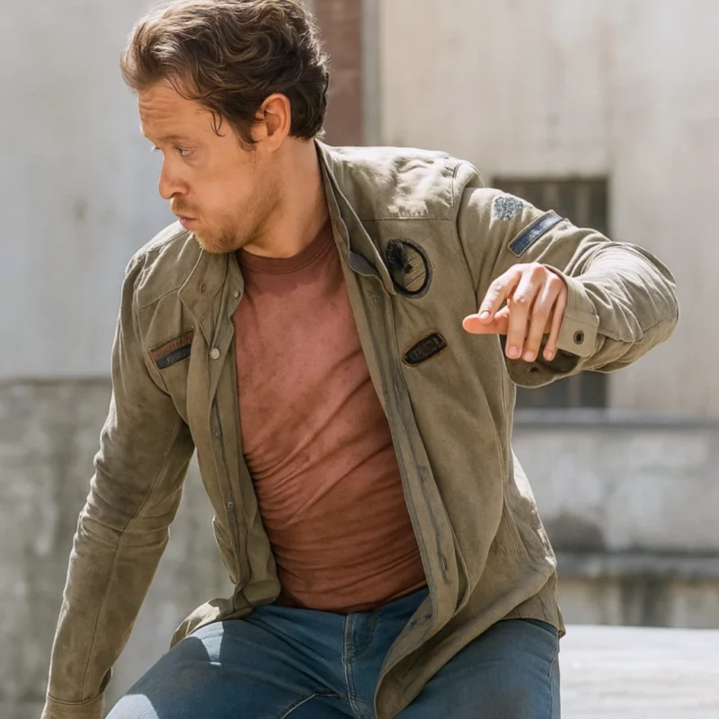 Max Atomic S01 Alfie Allen Suede Jacket