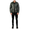 Shirt Collar Real Leather Biker Jacket