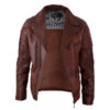 Brando CafÃ© Racer distressed Brown Leather Jacket