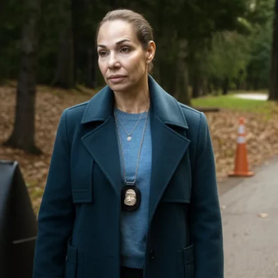 Nika and Madison 2025 Amanda Brugel Leather Coat