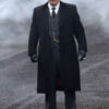 Thomas Peaky Bliner Men's Gangster Black 1920's Wool Coat