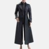 Albert Evil 5 Black Leather Trench Coat Mens