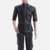 Albert Evil 5 Black Leather Trench Coat Mens