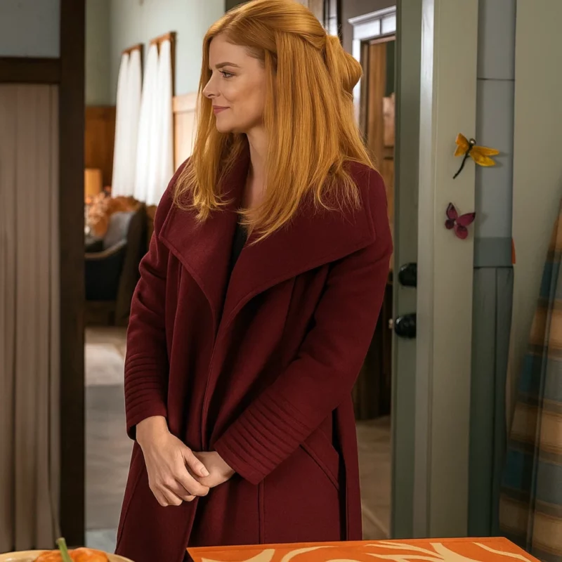Sarah My Life with the Walter Boys S02 Burgundy Coat