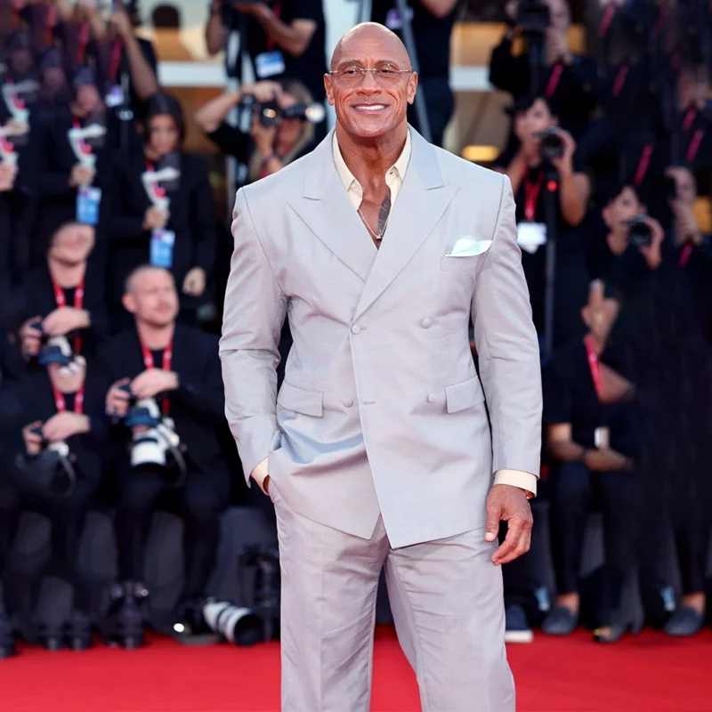 Smashing Machine 2025 Premiere The Rock Dwayne Johnson Suit