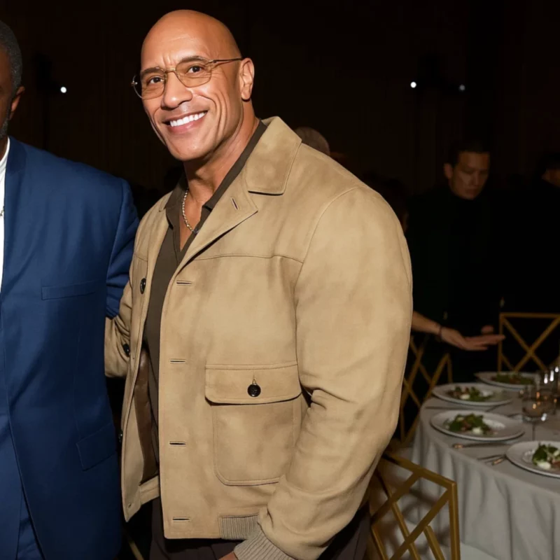 TIFF Tribute Awards 2025 Dwayne Johnson Suede Leather Jacket