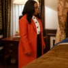 Taylor Polidore Beauty in S02 Orange Coat