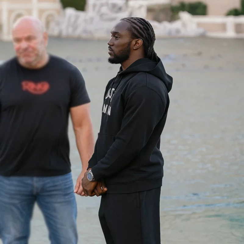 Terence Crawford face Off Fountains of Bellagio Black Hoodie