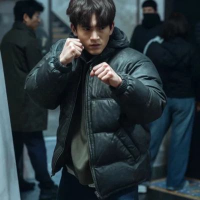 Twelve S01 Seo In-Guk Puffer Leather Jacket