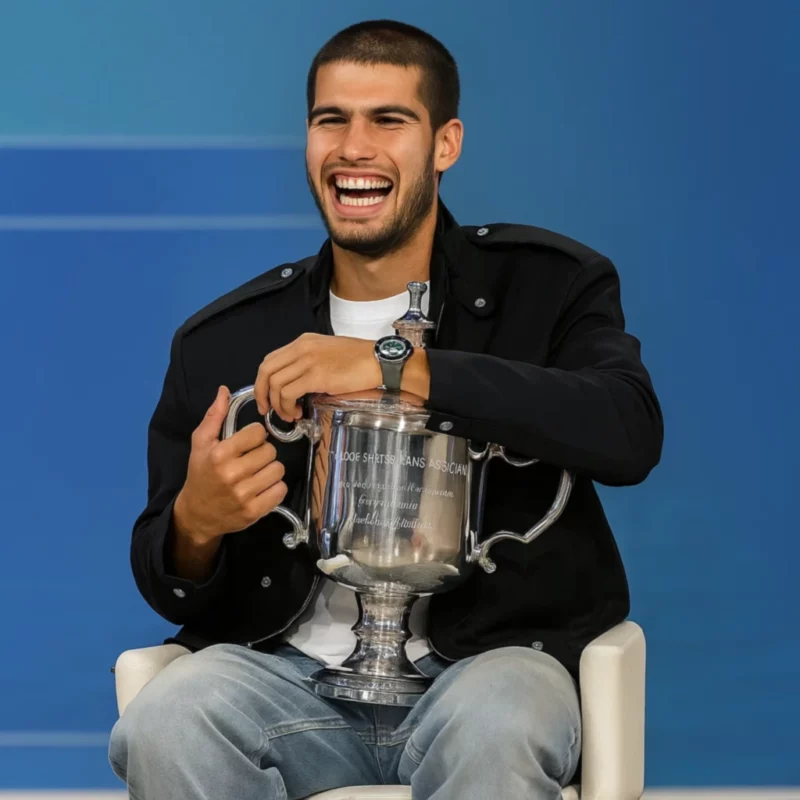 US Open 2025 Carlos Alcaraz Black Jacket