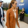 US Open Jessica Alba Leather Blazer