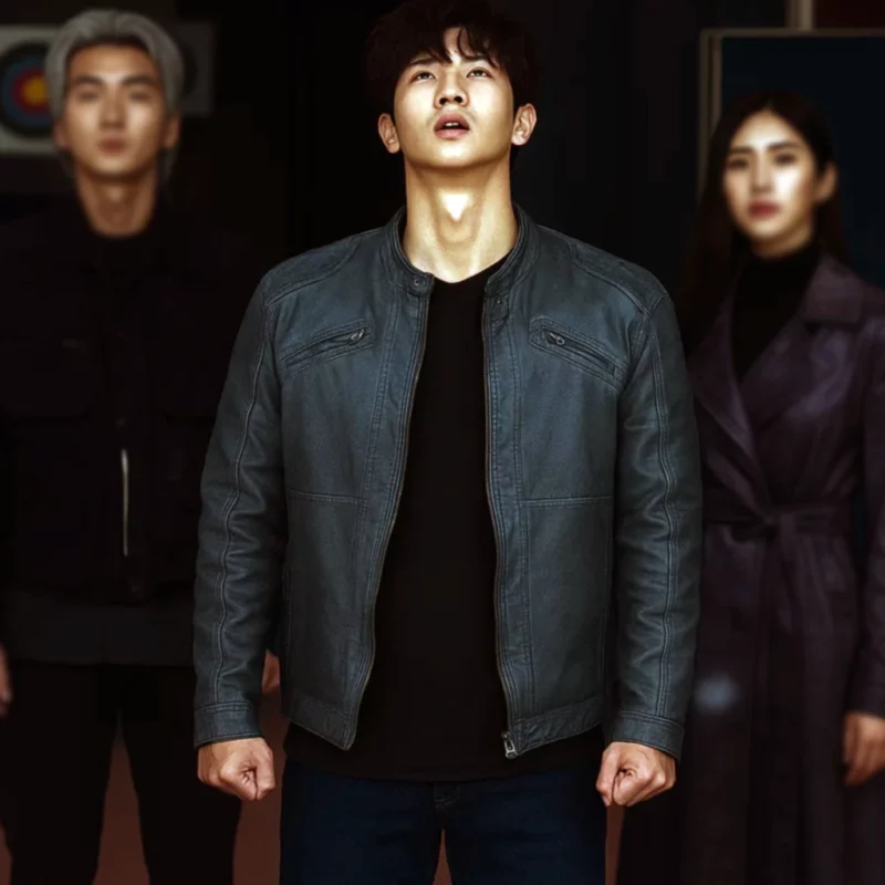 Won Seung Twelve S01 Seo In-Guk Black Leather Jacket